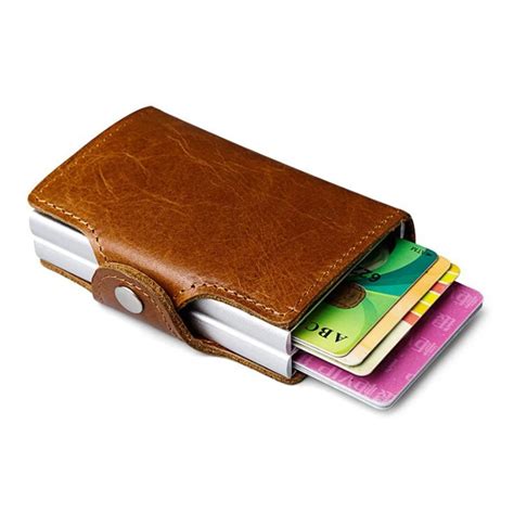 leather credit card rfid holder|leather rfid card wallet.